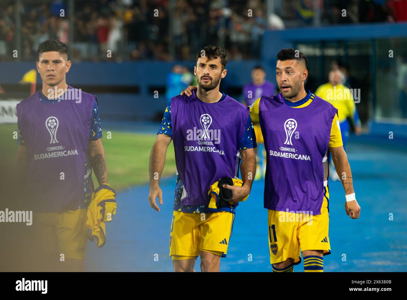 Sport Trinidense (1) contro Club Atletico Boca Juniors (2) partita, fase gruppo (gruppo D) CONMEBOL Sudamericana 2024. Foto Stock