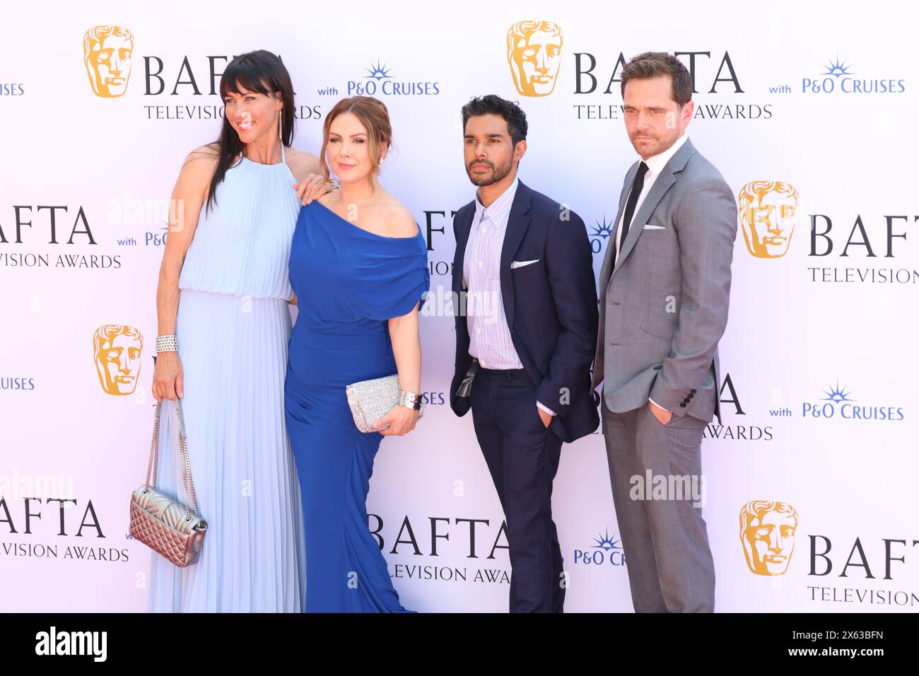 Casualty, Kirsty Mitchell, Elinor Lawless, NEET Mohan e Michael Stevenson, BAFTA Television Awards con P&o Cruises, Royal Festival Hall, Londra, Regno Unito Foto Stock