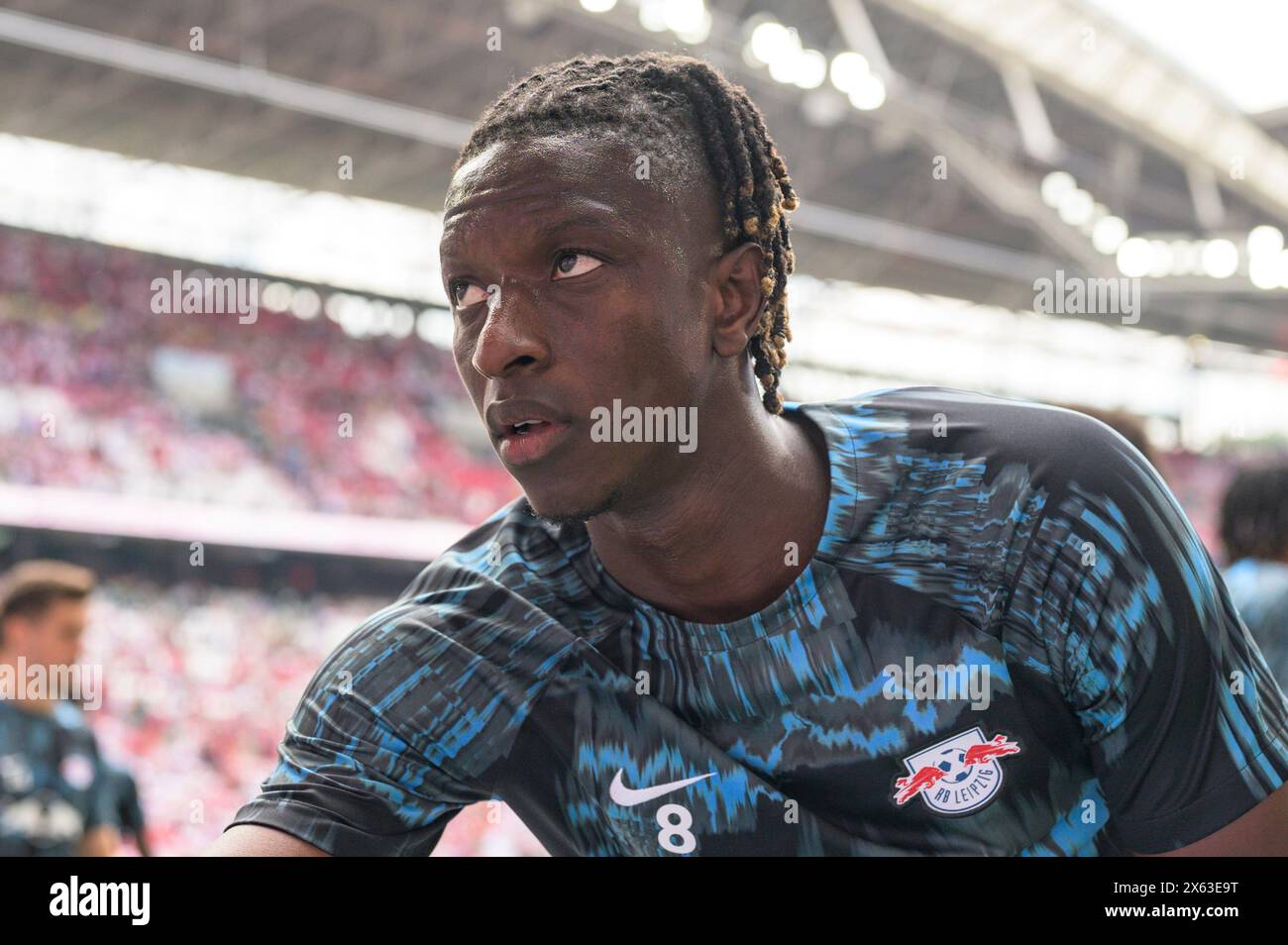 Amadou Haidara (RasenBallsport Leipzig, #08), RB Leipzig vs Werder Brema, 1a Bundesliga, calcio, DFB, Bundesliga, 29, stagione 2023/2024, RB Arena, credito: HMB Media/Uwe Koch/Alamy Live News LE NORMATIVE DFB/DFL VIETANO QUALSIASI USO DI FOTOGRAFIE COME SEQUENZE DI IMMAGINI E/O QUASI-VIDEO, 11.05. 2024, Foto Stock