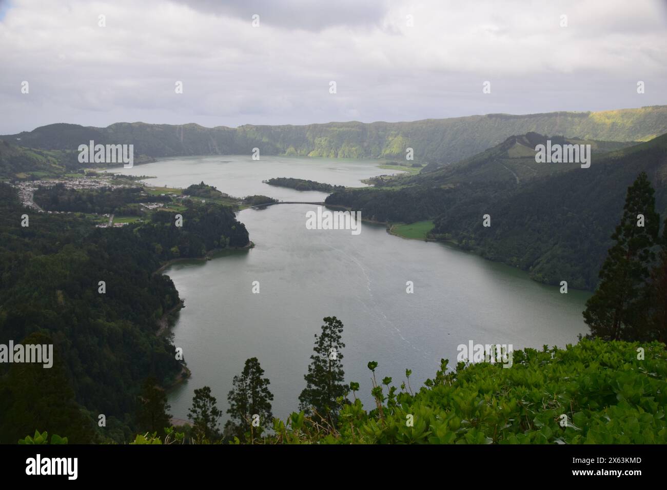 La caldera di Sete Cidades Foto Stock
