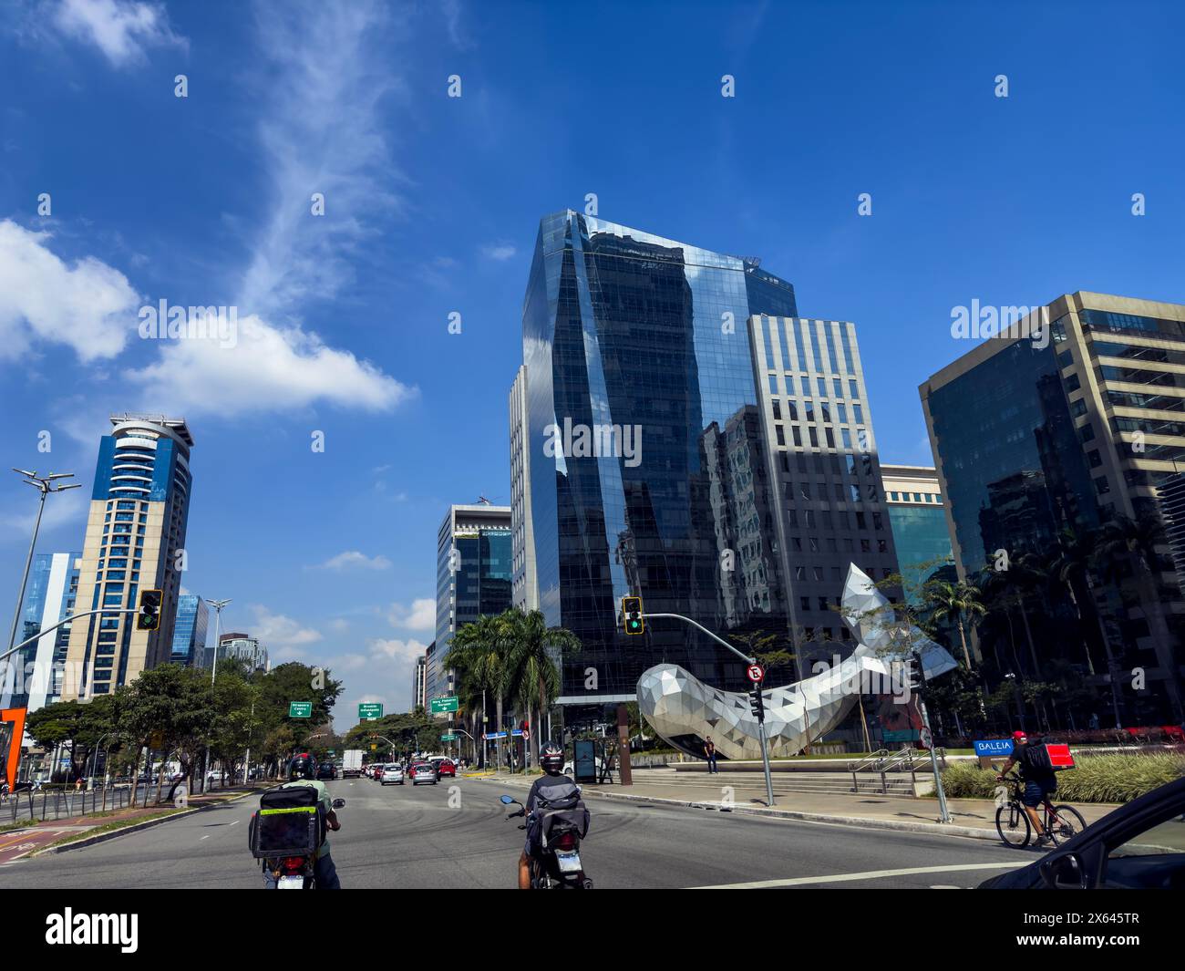 Città e strade di San Paolo, Brasile. Foto Stock