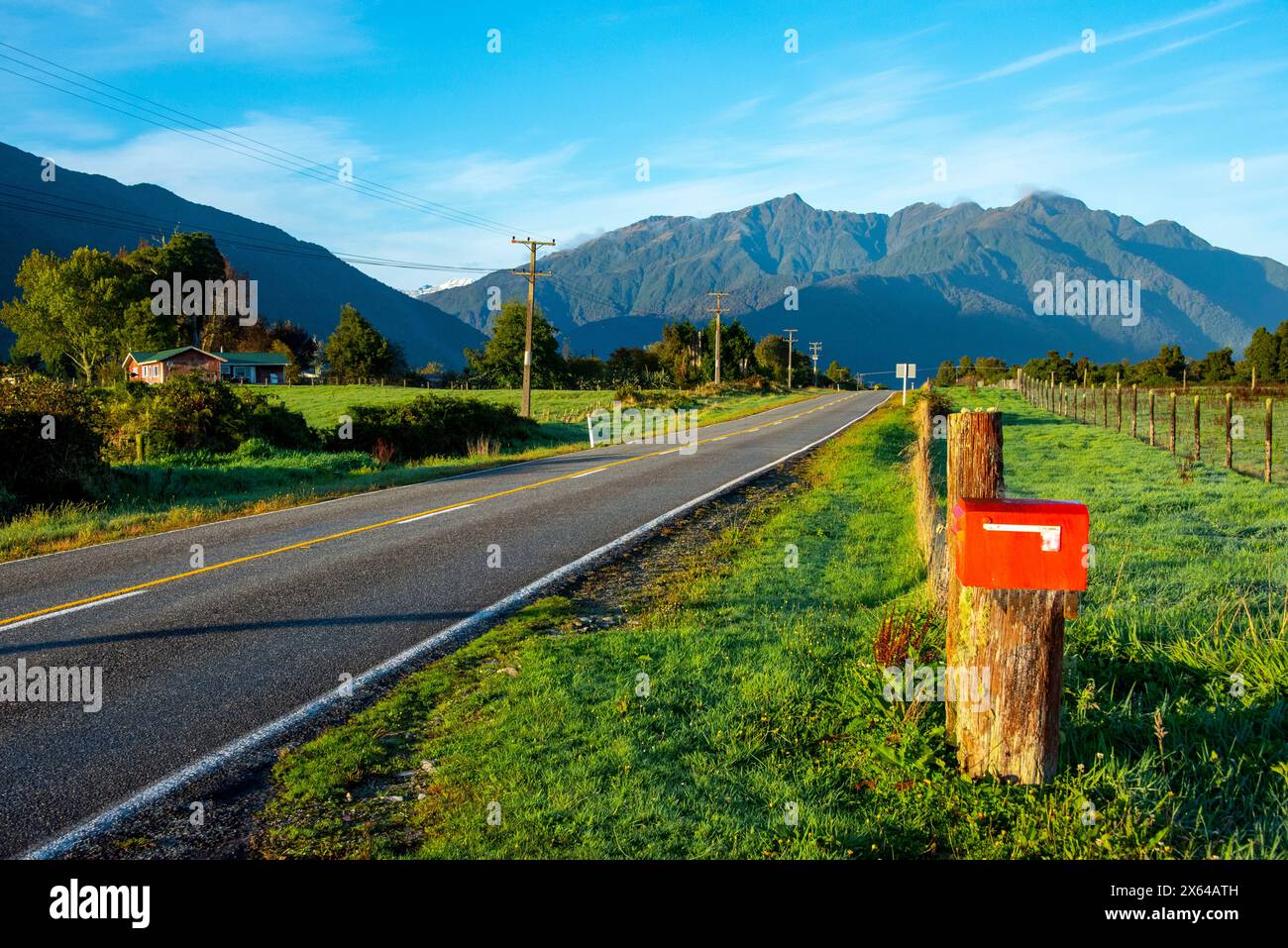New Zealand State Highway 6 (Haast Pass) Foto Stock