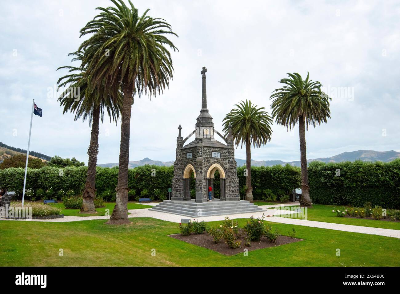 Peninsula War Memorial - Akaroa - nuova Zelanda Foto Stock