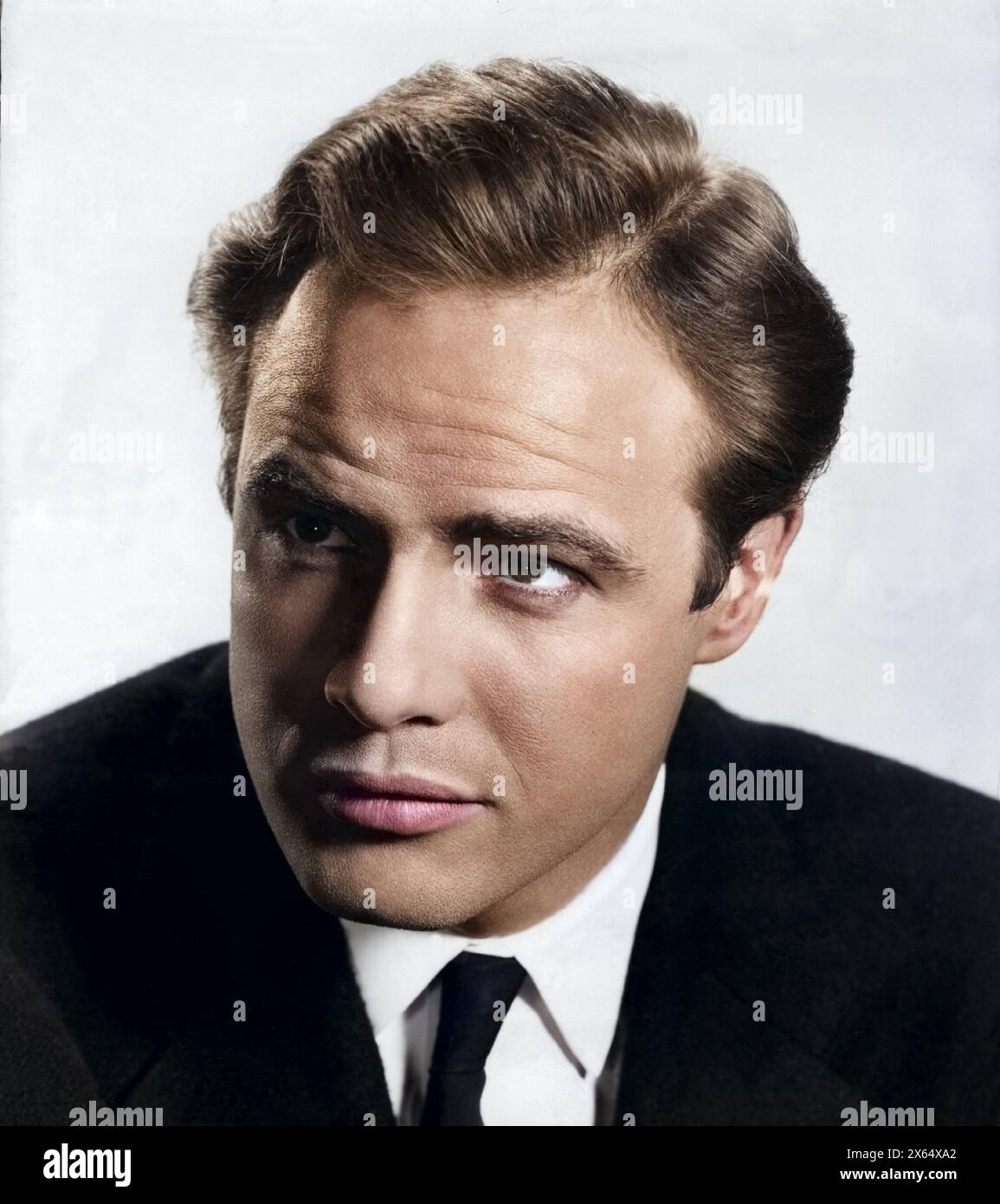 Brando, Marlon, 3.4.1924 - 1,7.2004, attore americano, ritratto, 1950S, 50S , ADDITIONAL-RIGHTS-CLEARANCE-INFO-NOT-AVAILABLE Foto Stock