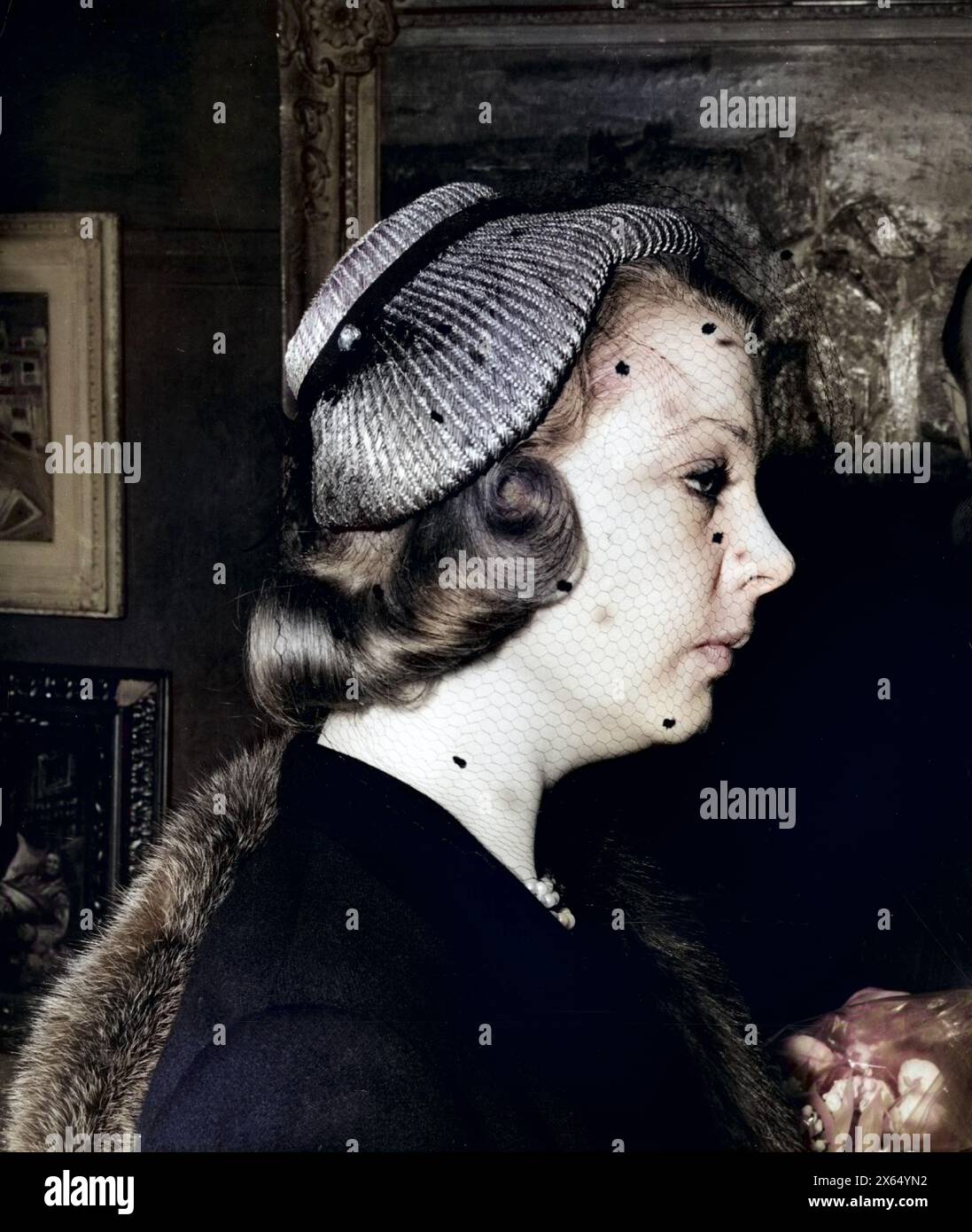 Leigh, Vivien, 5.11.1913 - 7.7.1967, attrice britannica, ritratto, PROFILO, CIRCA 1960, INFORMAZIONI-DIRITTI-AGGIUNTIVI-DI-LIQUIDAZIONE-NON-DISPONIBILI Foto Stock