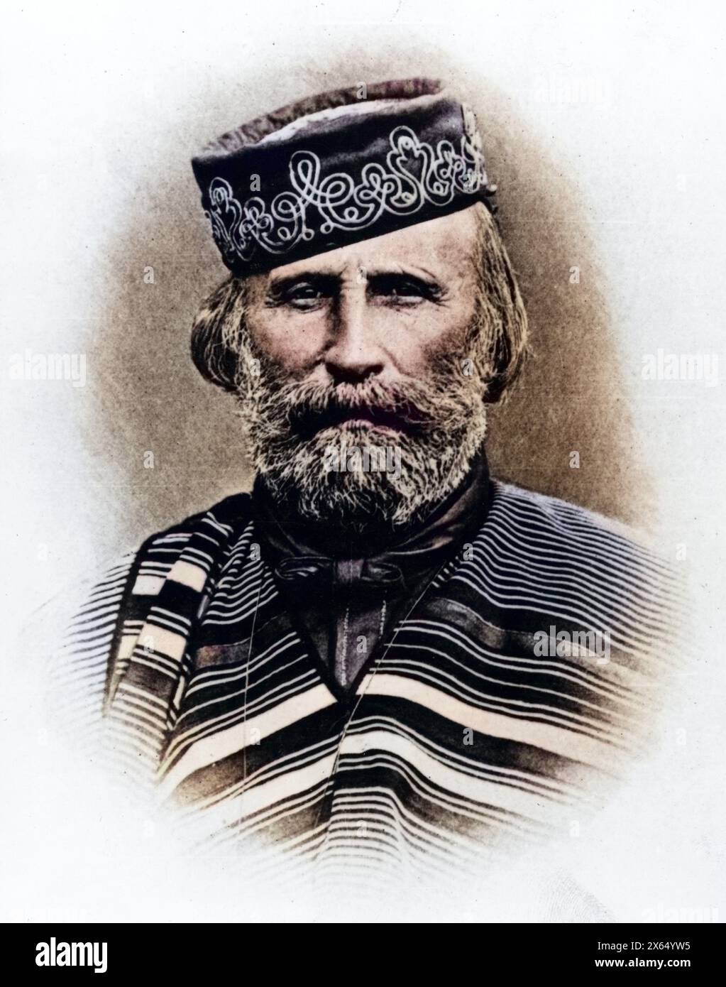 Garibaldi, Giuseppe, 4.7.1807 - 2,6.1882, combattente italiano per la libertà, ritratto, carte-de-visite, ULTERIORI-DIRITTI-INFORMAZIONI-NON-DISPONIBILI Foto Stock