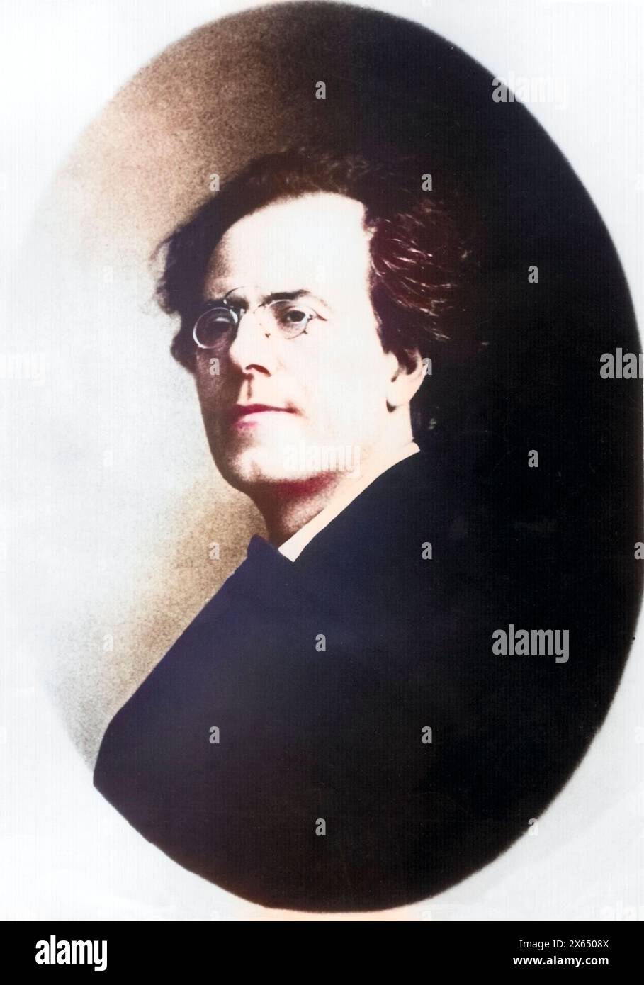 Mahler, Gustav, 7.7.1860 - 18.5,1911, musicista austriaco (compositore, direttore d'orchestra), ritratto in ovale, ADDITIONAL-RIGHTS-CLEARANCE-INFO-NOT-AVAILABLE Foto Stock