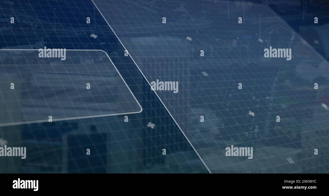 Immagine della scansione dell'ambito e dell'elaborazione dei dati Foto Stock