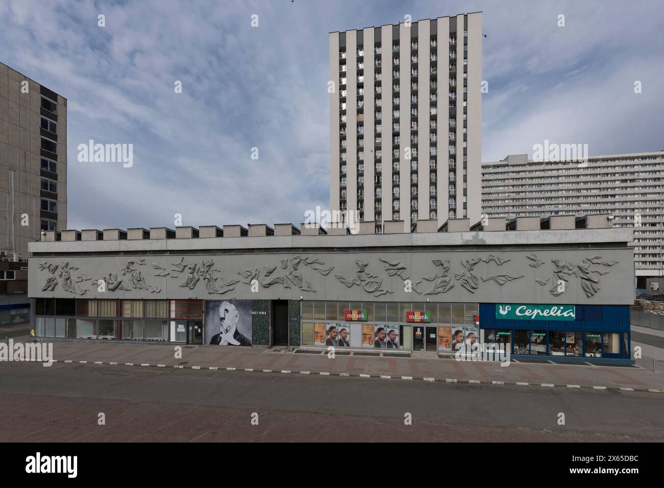 La BWA Contemporary Art Gallery, il Bureau of Artistic Exhibitions a Katowice, Slesia Polonia Foto Stock