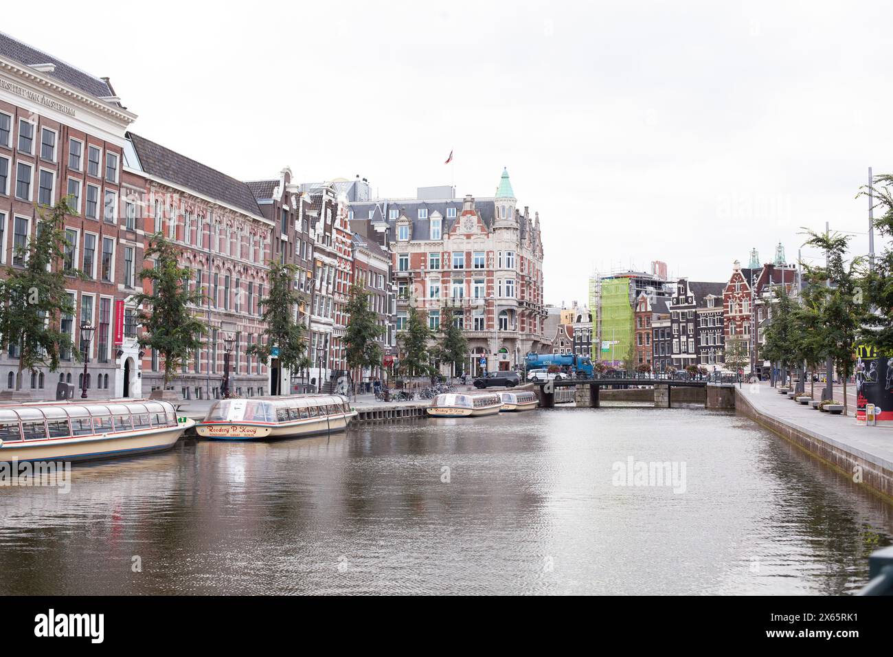 Case ad Amsterdam di Amstel Foto Stock