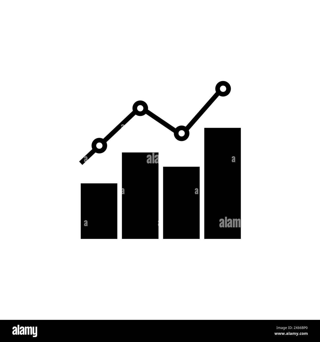 Caselle dei mercati finanziari e icona della linea per l'analisi degli investimenti Illustrazione Vettoriale