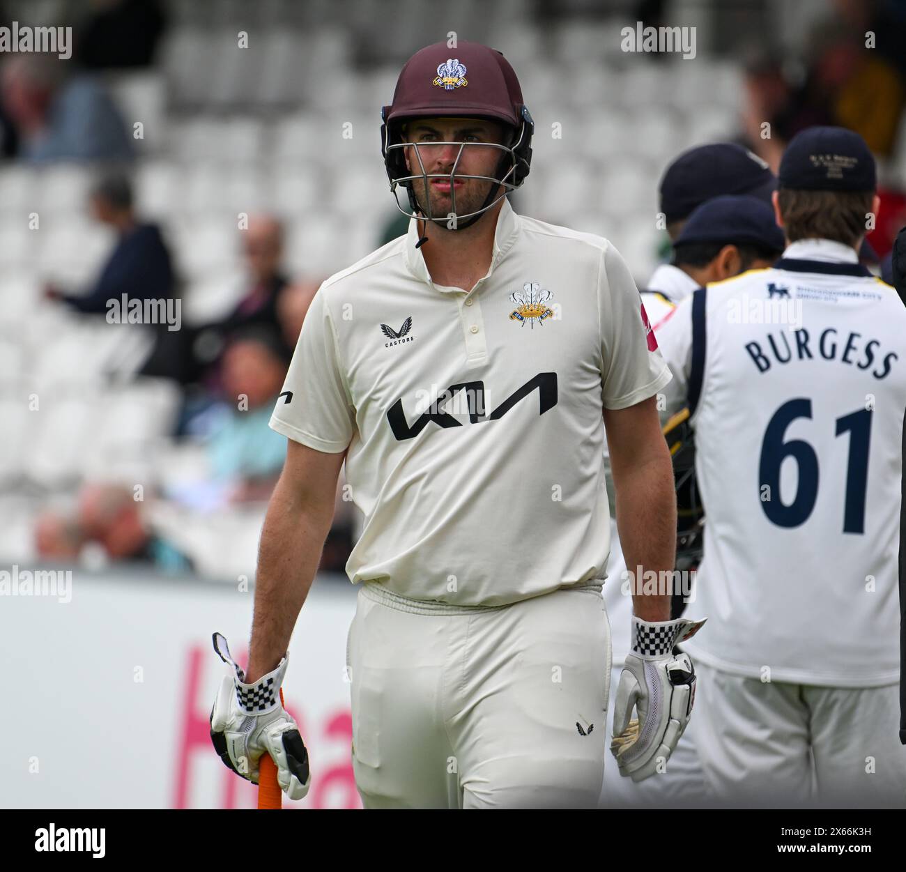 Ovale, Inghilterra. 13 maggio 2024. Dom Sibley del Surrey County Cricket Club durante il Vitality County Championship match tra Surrey CCC e Warwickshire CCC. Crediti: Nigel Bramley/Alamy Live News Foto Stock