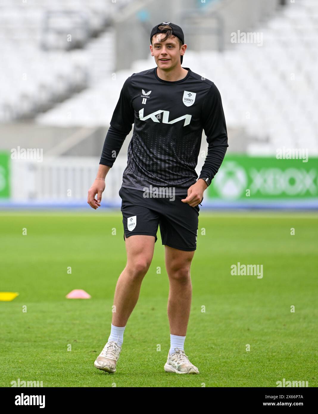 Ovale, Inghilterra. 13 maggio 2024. Jamie Smith del Surrey County Cricket Club prima del match per il Vitality County Championship tra Surrey CCC e Warwickshire CCC. Crediti: Nigel Bramley/Alamy Live News Foto Stock