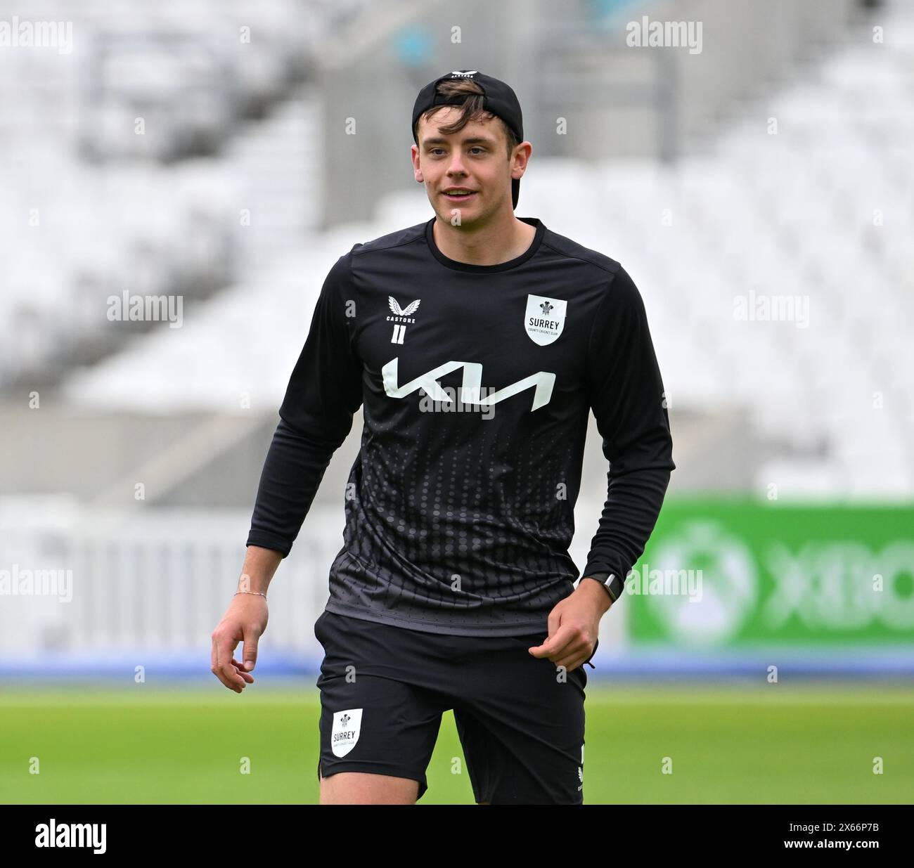 Ovale, Inghilterra. 13 maggio 2024. Jamie Smith del Surrey County Cricket Club prima del match per il Vitality County Championship tra Surrey CCC e Warwickshire CCC. Crediti: Nigel Bramley/Alamy Live News Foto Stock