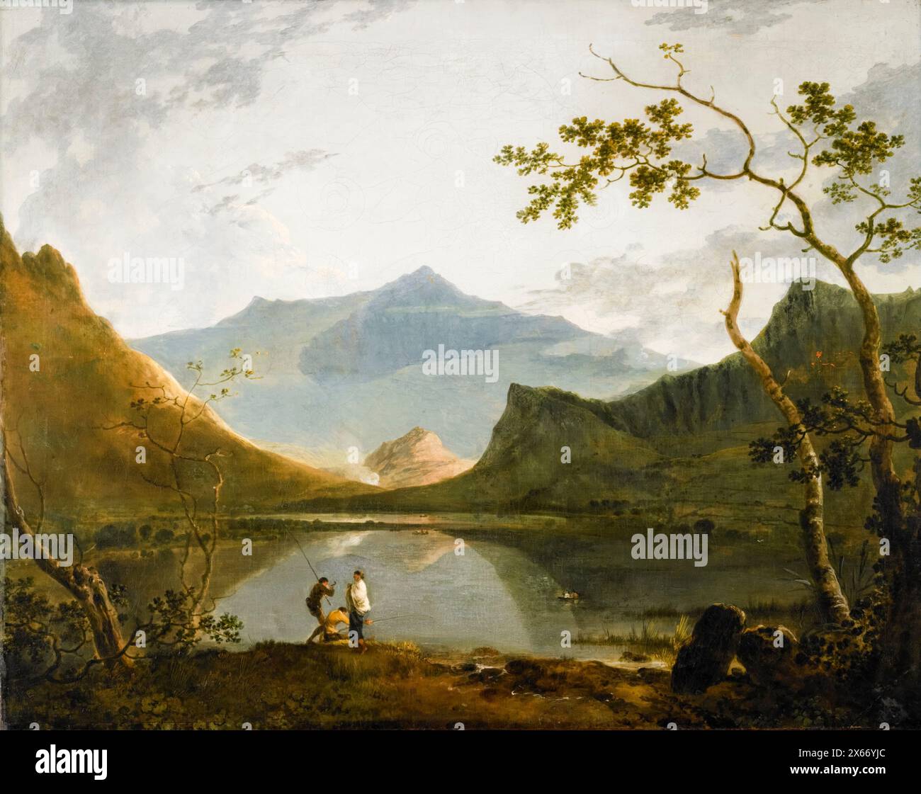 Richard Wilson, Snowdon di Llyn Nantlle, pittura di paesaggio ad olio su tela, 1765-1766 Foto Stock