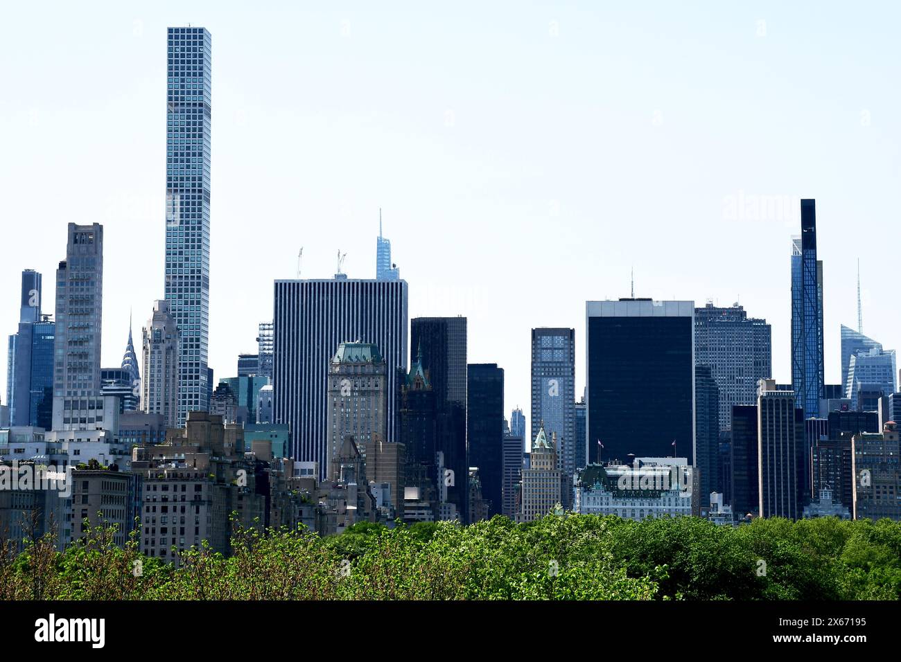 Vista di Manhattan dal tetto, Metropolitan Museum of Art, New York City, USA Foto Stock