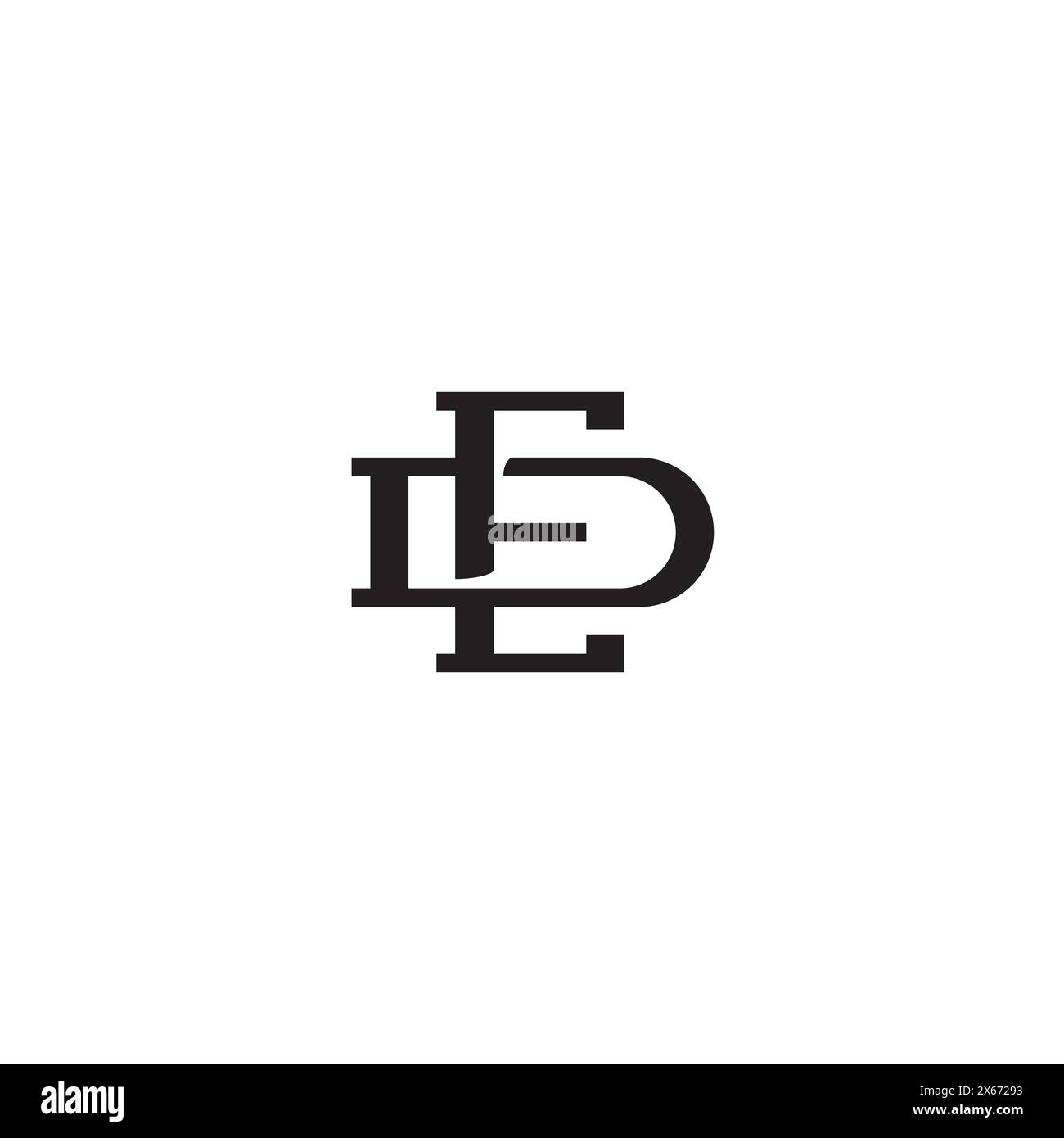 Lettera ed o DE logo o icona design Illustrazione Vettoriale