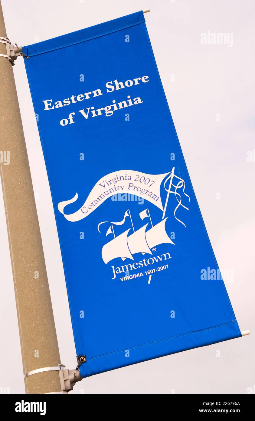 Segui le indicazioni per Chesapeake Bay Bridge and Tunnel, Eastern Shore of Virginia, USA. Foto Stock