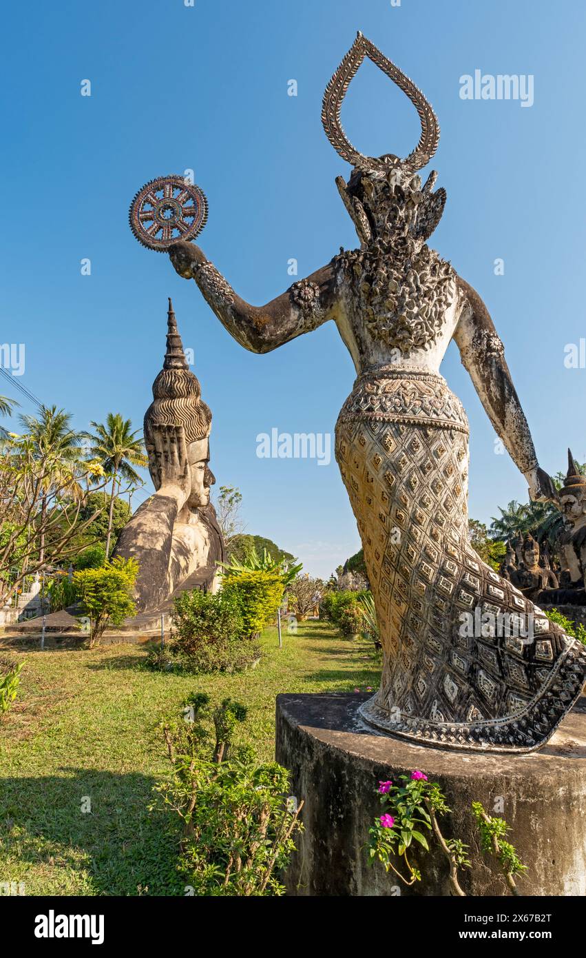 Xieng Khuan Buddha Park, Vientiane, Laos Foto Stock