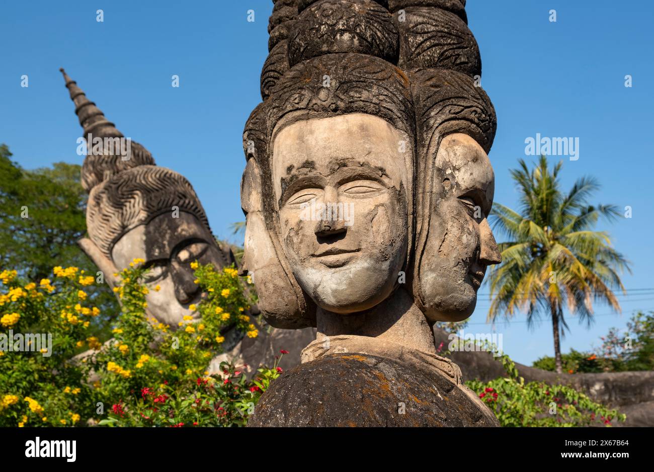 Xieng Khuan Buddha Park, Vientiane, Laos Foto Stock