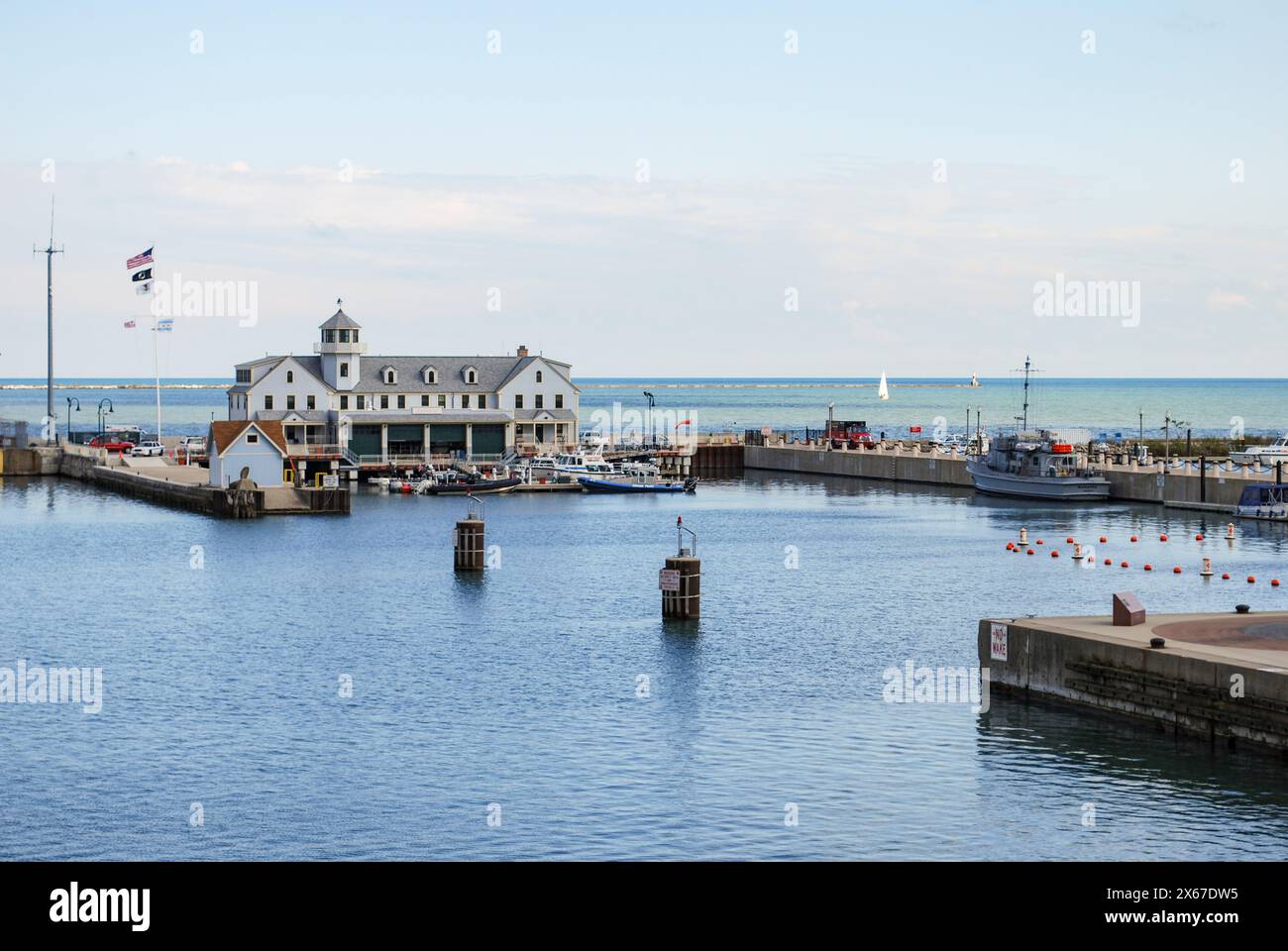 Casa galleggiante dei vigili del fuoco di Chicago Foto Stock