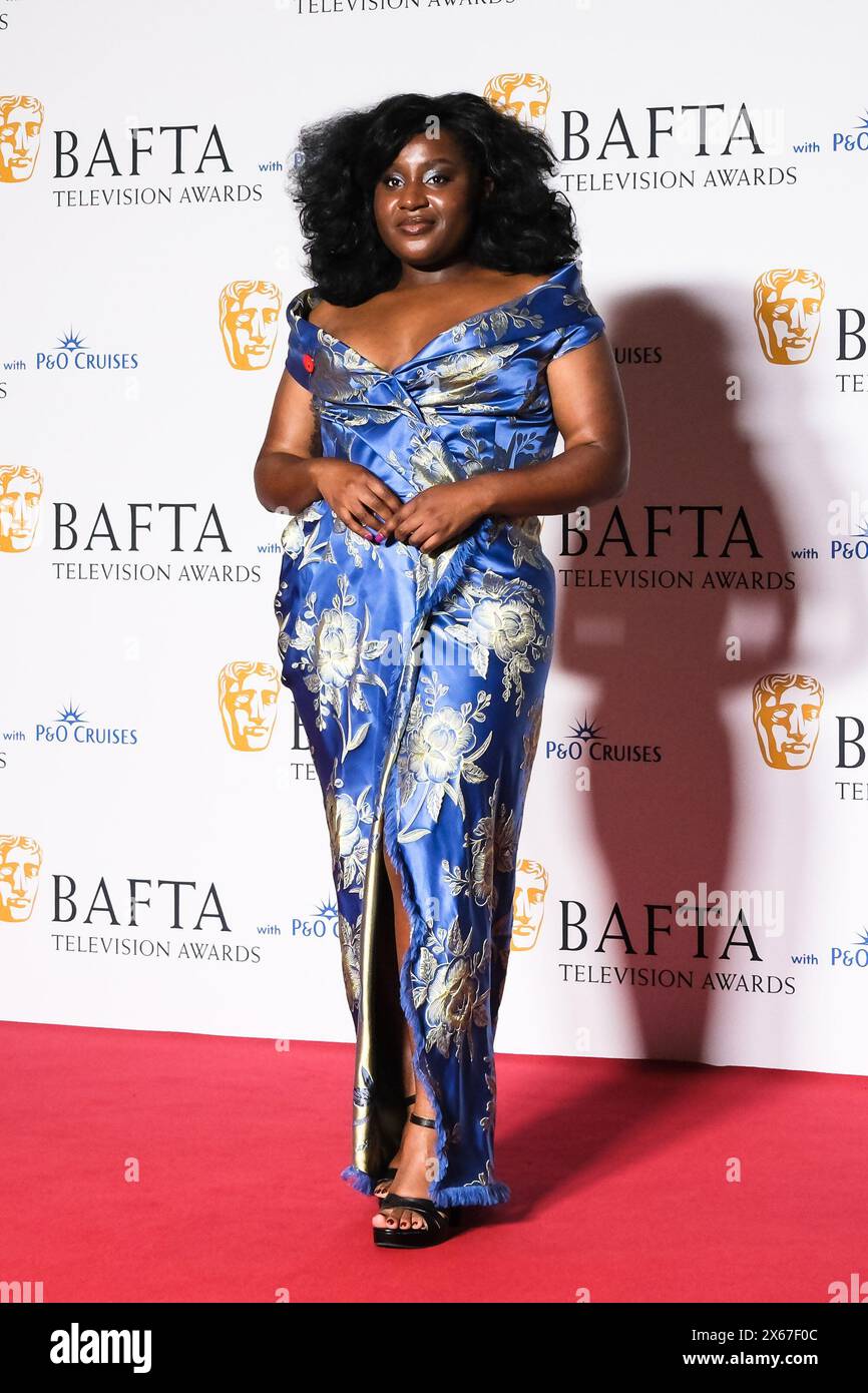 Londra, Regno Unito. 12 maggio 2024. Susan Wokoma ha fotografato il backstage nella sala stampa dei BAFTA TV Awards con P&o Cruises 2024. Foto di Julie Edwards./Alamy Live News Foto Stock