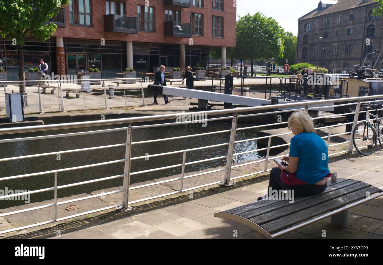 Granary Wharf, Leeds, Yorkshire, Regno Unito Foto Stock