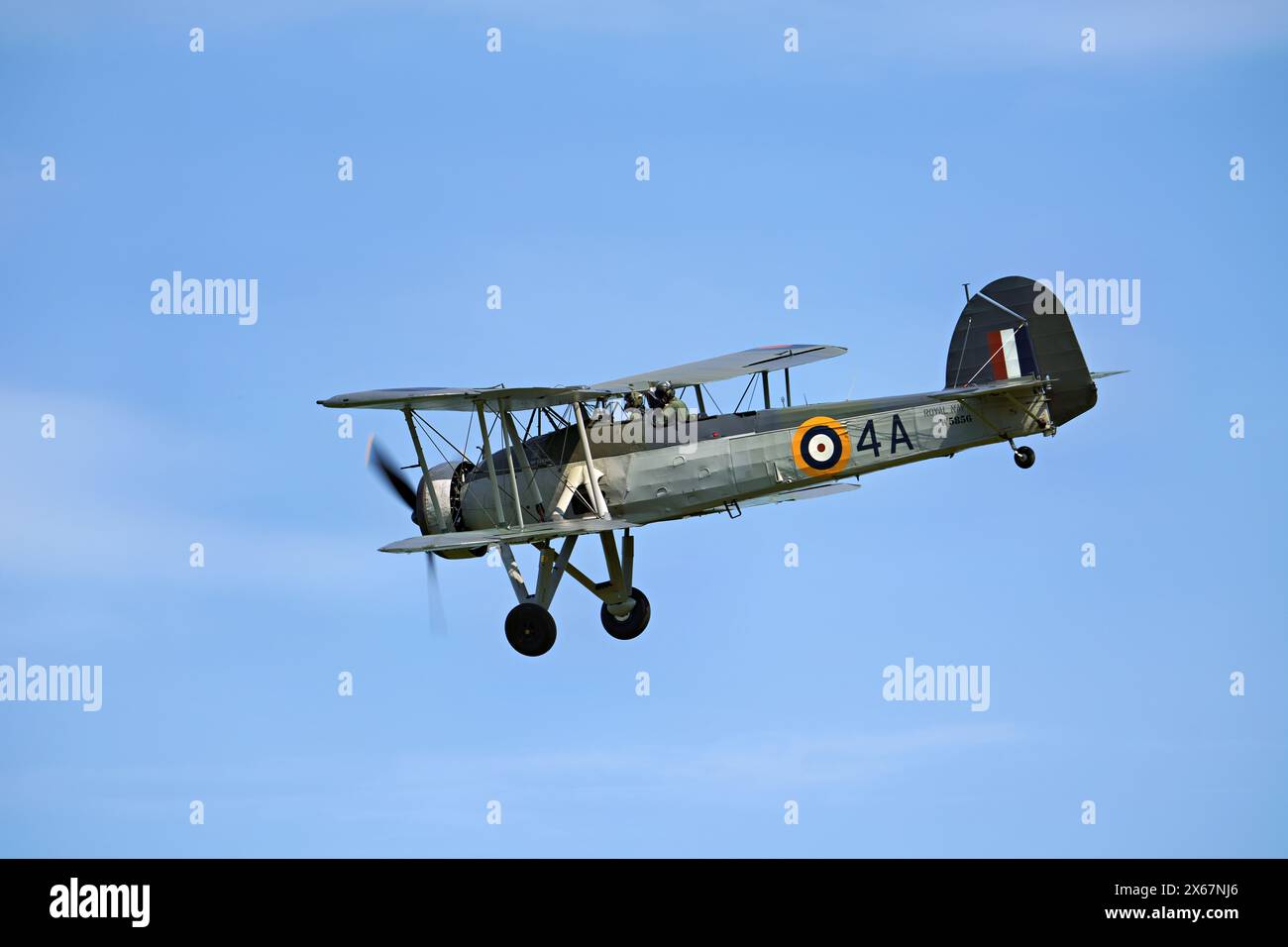 Fairey Swordfish Mk1 W5856 espone alla Shuttleworth Collection Old Warden Best of British Air Show maggio 2024 Foto Stock