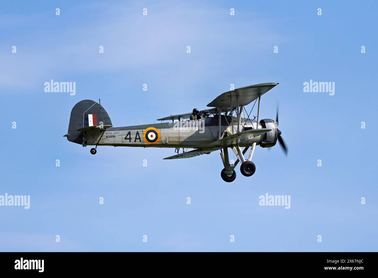Fairey Swordfish Mk1 W5856 espone alla Shuttleworth Collection Old Warden Best of British Air Show maggio 2024 Foto Stock