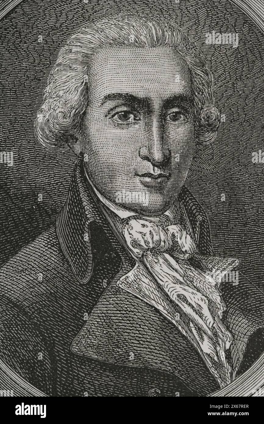 Félix-Julien-Jean Bigot de Préameneu (1747-1825). Avvocato e politico francese. Fu uno dei quattro autori legali del codice napoleonico, emanato il 21 marzo 1804. Verticale. Incisione. "Storia della Rivoluzione francese". Volume i, 1876. Foto Stock