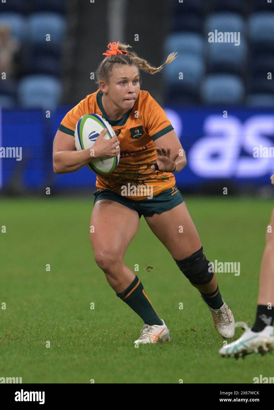 Sydney, Australia. 11 maggio 2024. Georgina Friedrichs, squadra di rugby femminile australiana, è vista in azione durante la partita Pacific Four Series 2024 tra Australia e Canada tenutasi all'Allianz Stadium. Punteggio finale; Australia 17:33 Canada. Credito: SOPA Images Limited/Alamy Live News Foto Stock