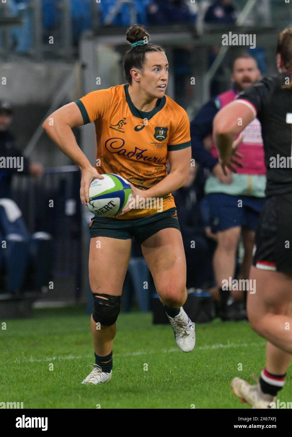 Sydney, Australia. 11 maggio 2024. Maya Stewart, squadra di rugby femminile australiana, è vista in azione durante la partita Pacific Four Series 2024 tra Australia e Canada tenutasi all'Allianz Stadium. Punteggio finale; Australia 17:33 Canada. (Foto di Luis Veniegra/SOPA Images/Sipa USA) credito: SIPA USA/Alamy Live News Foto Stock