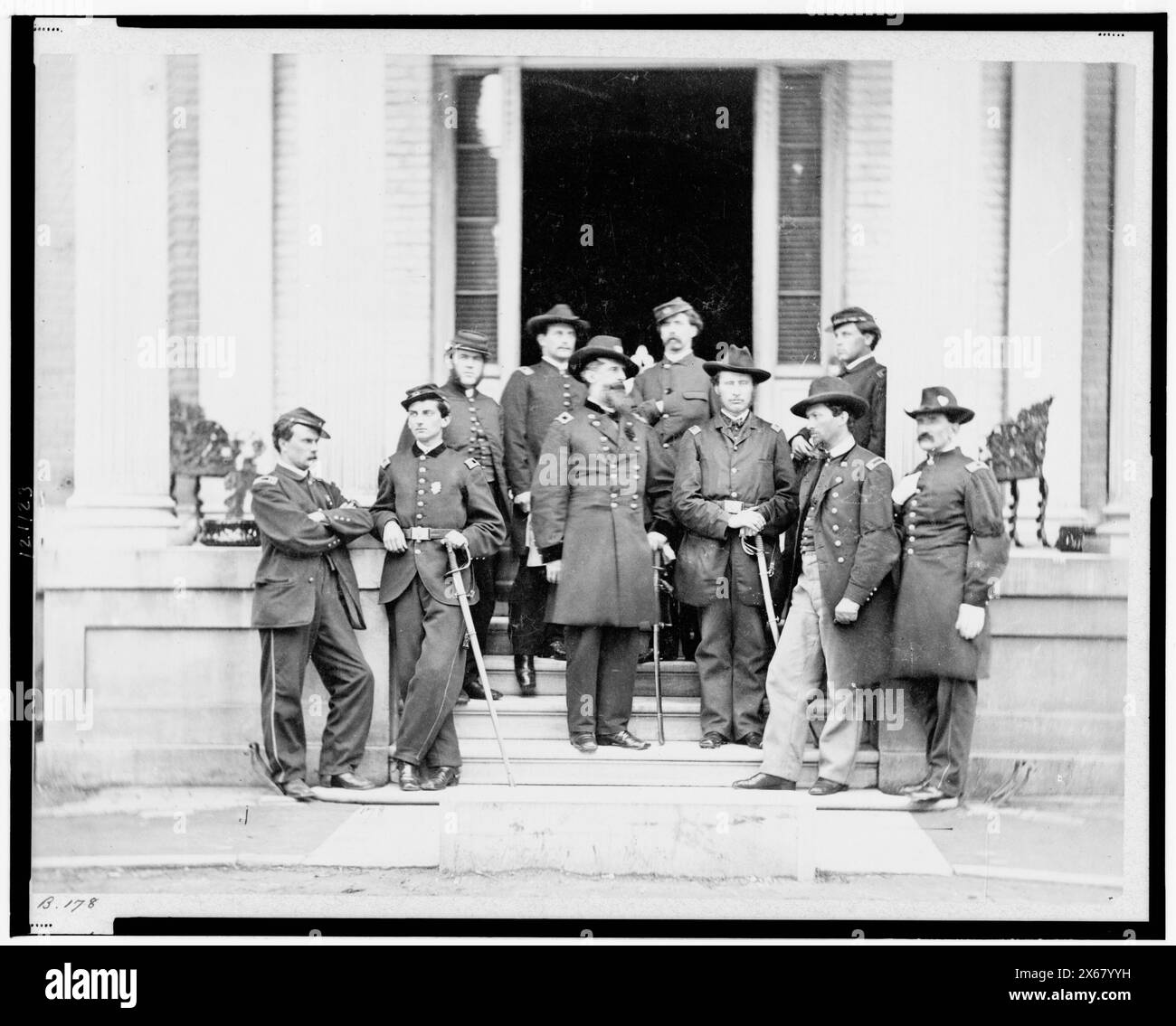 Brevet maggior generale CAN. Devens and staff, Richmond, Virginia, aprile 1865, Civil War Photographs 1861-1865 Foto Stock