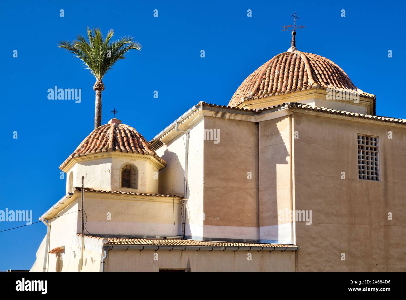 Iglesia de Nuestra Senora del Carmen, facciata della casa, chiesa, città vecchia, architettura, Orihuela, Vega Baya del Segura, Comunità Valenciana, Spagna, Foto Stock