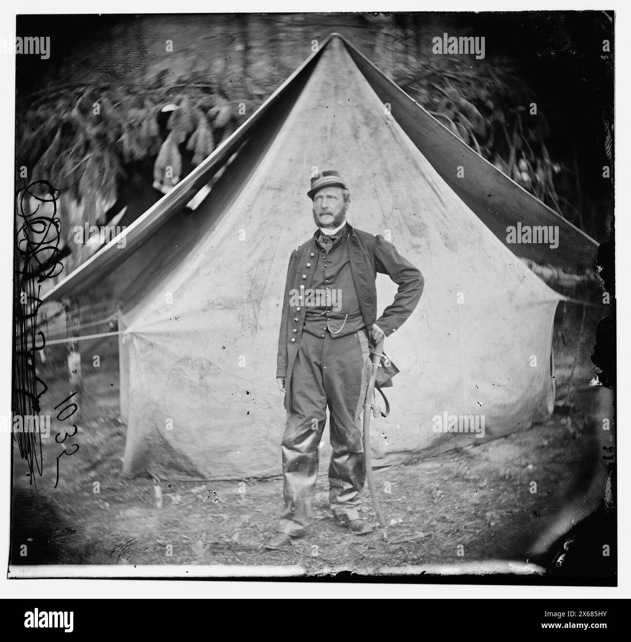 Colonnello Ernest M.P. Von Vegesack, 20th New York Infantry 'United Turner Regiment' (Capitano dell'esercito svedese), Civil War Photographs 1861-1865 Foto Stock