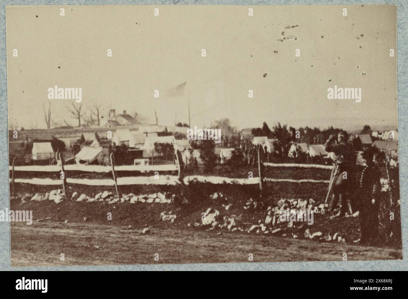Camp of 55th New York Infantry, Civil War Photographs 1861-1865 Foto Stock