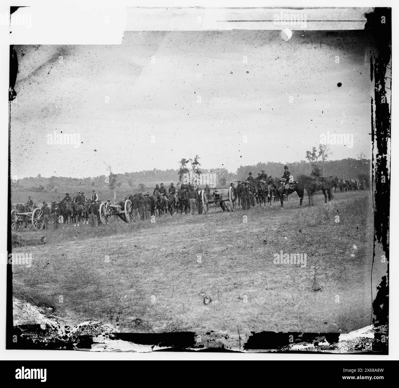 Antietam, Maryland. Penn. Del capitano J.M. Knap Batteria indipendente "e" Light Artillery, fotografie della guerra civile 1861-1865 Foto Stock