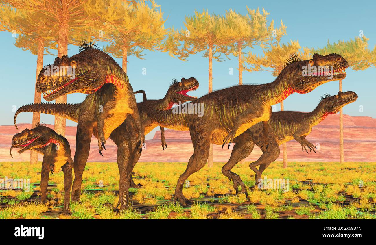 Megalosaurus era un grande carnivoro theropod dinosauro che visse nel Giurassico dell'Europa. Foto Stock