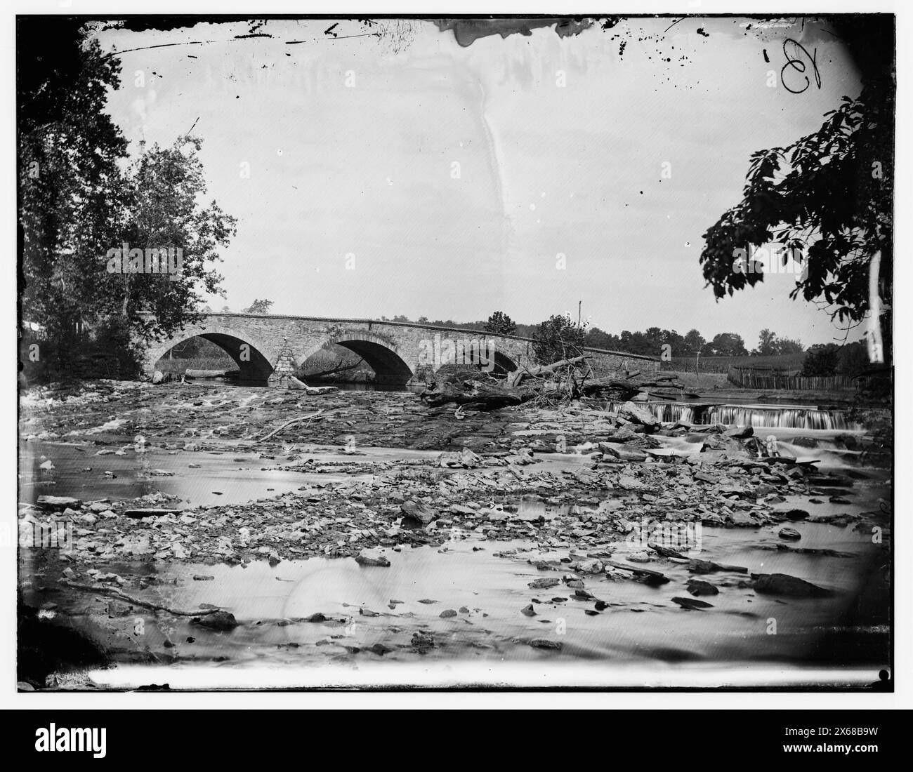 Antietam, Maryland. Ponte di Antietam su Sharpsburg e Boonsboro turnpike, fotografie della guerra civile 1861-1865 Foto Stock