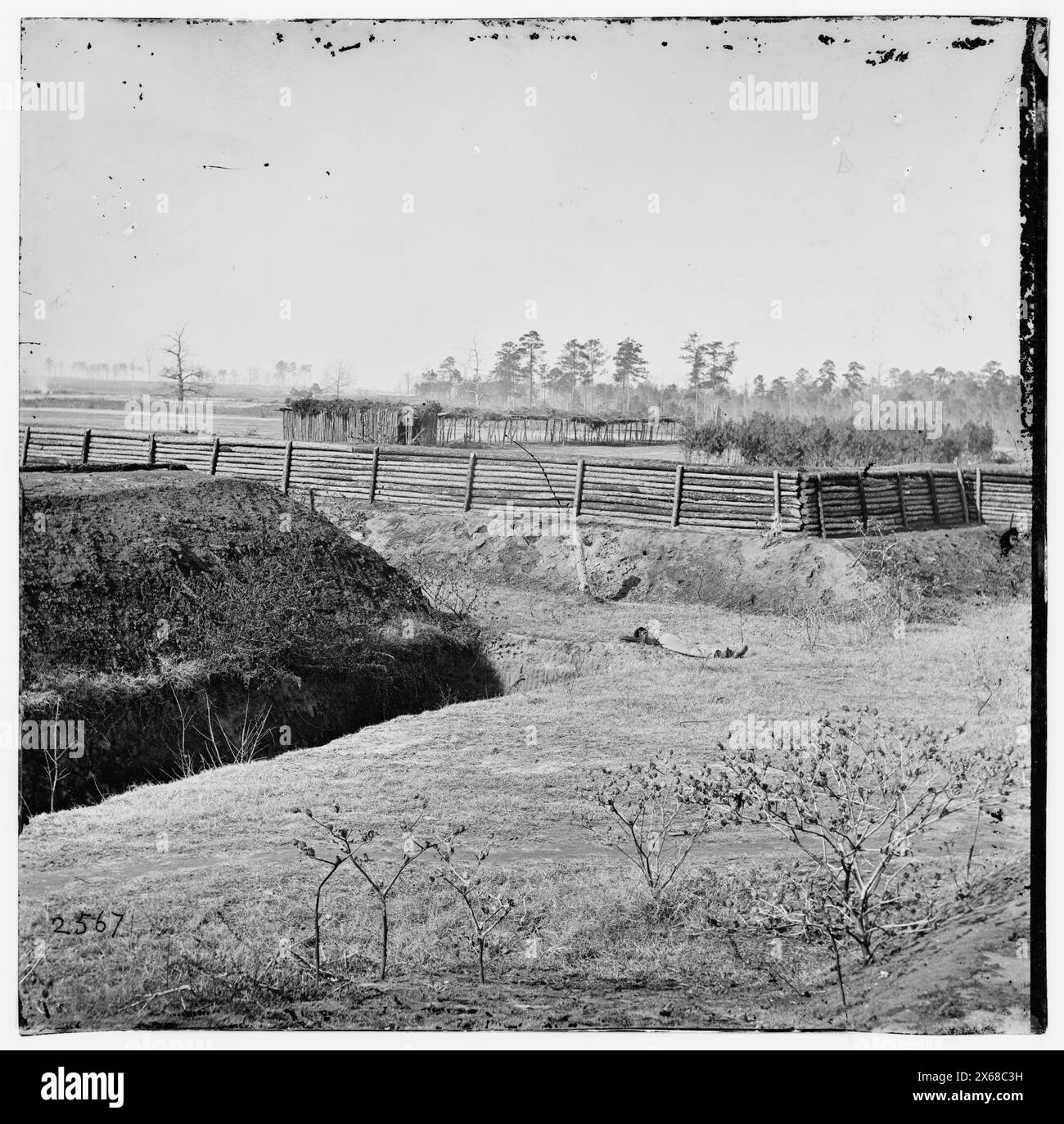 Chapin's Bluff, Virginia (nelle vicinanze). Fort Burnham, fotografie della guerra civile 1861-1865 Foto Stock