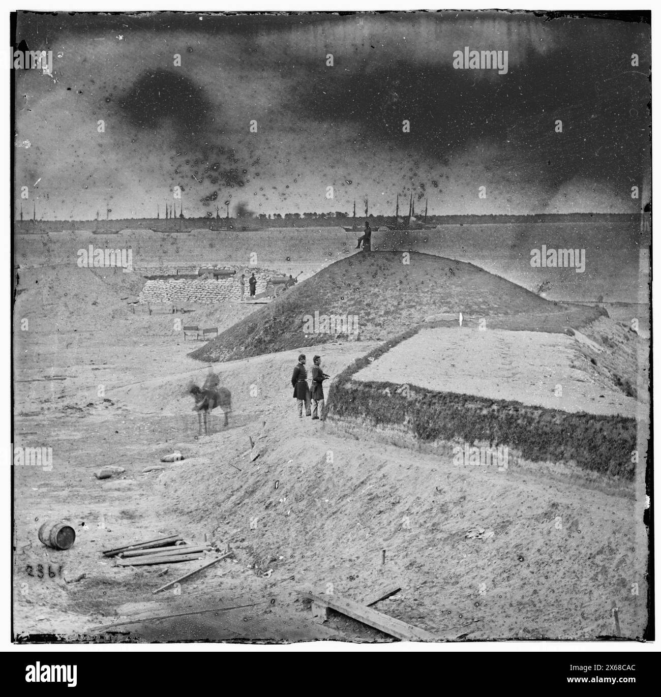 Yorktown, Virginia. Batteria ad acqua, fotografie della Guerra civile 1861-1865 Foto Stock