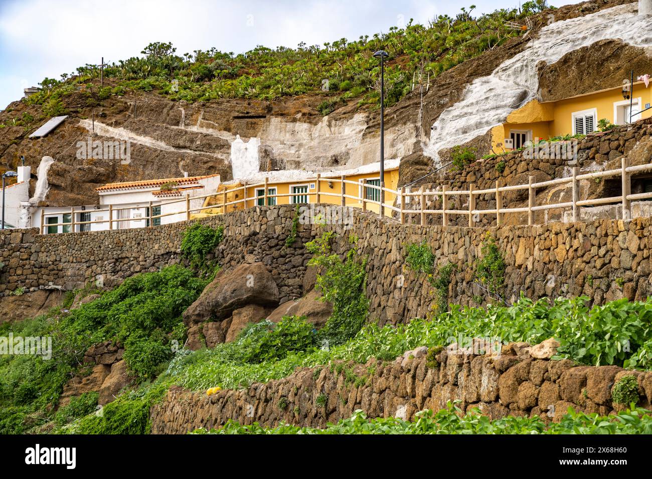 Il villaggio grotta di Chinamada, Tenerife, Isole Canarie, Spagna Foto Stock