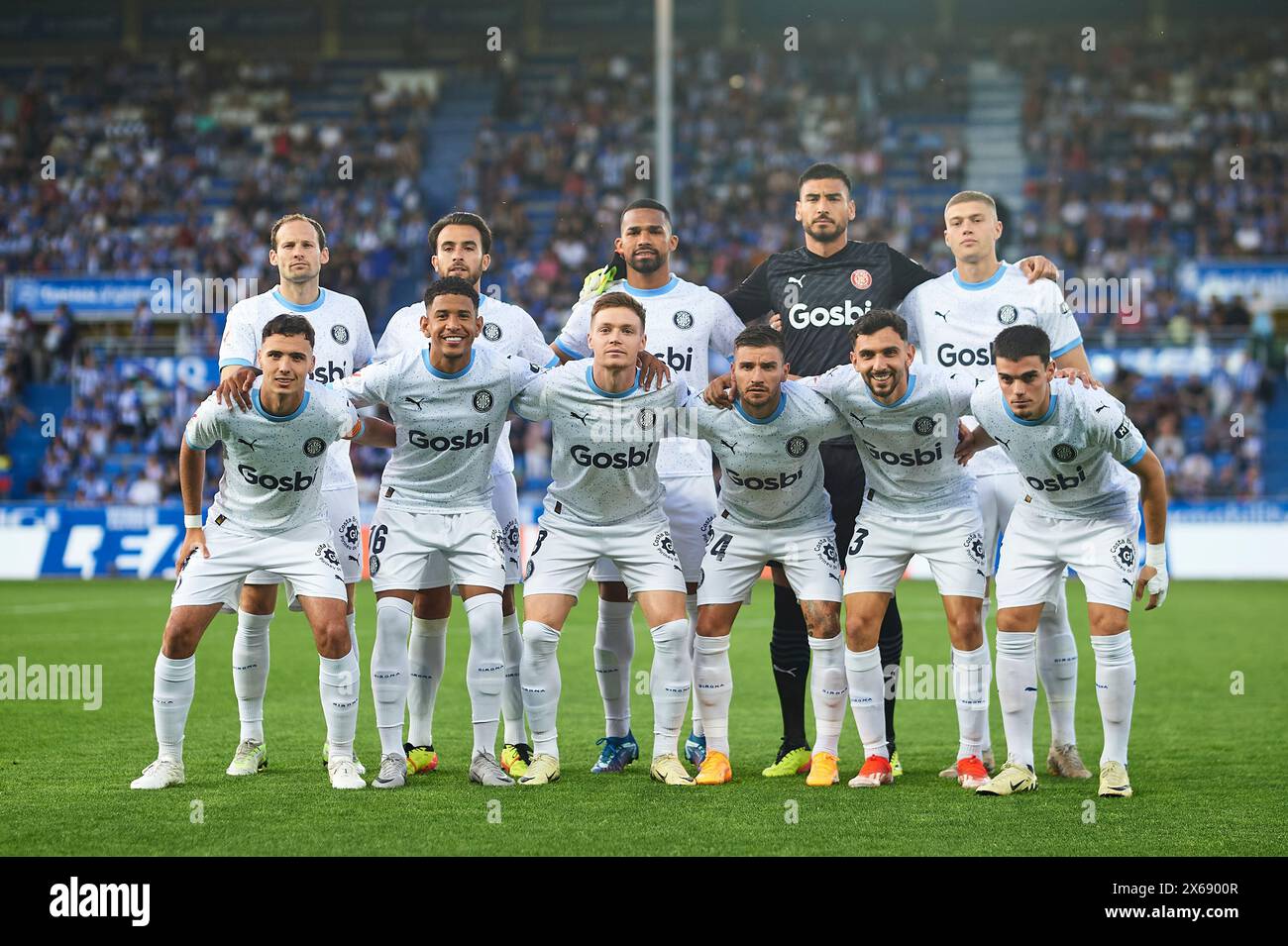 Girona FC durante la partita LaLiga EA Sports tra Deportivo Alaves e Girona FC allo stadio Mendizorrotza il 10 maggio 2024 a Vitoria, Spai Foto Stock