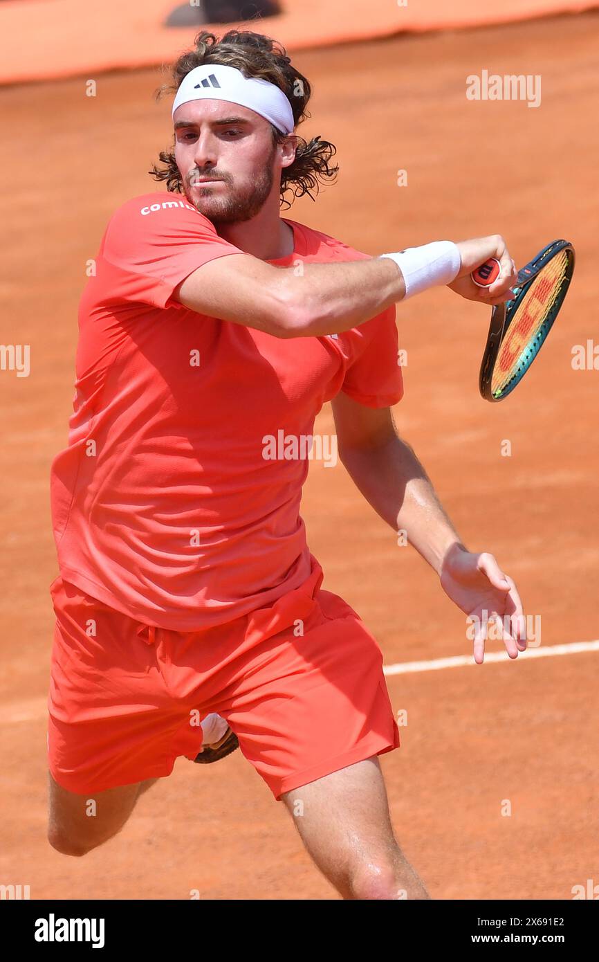 Roma, Italia. 13 maggio 2024. Stefanos Tsitsipas durante gli internazionali BNL d'Italia 2024 al foro Italico, Italia, 13 maggio 2024 Credit: massimo insabato/Alamy Live News Credit: massimo insabato/Alamy Live News Foto Stock