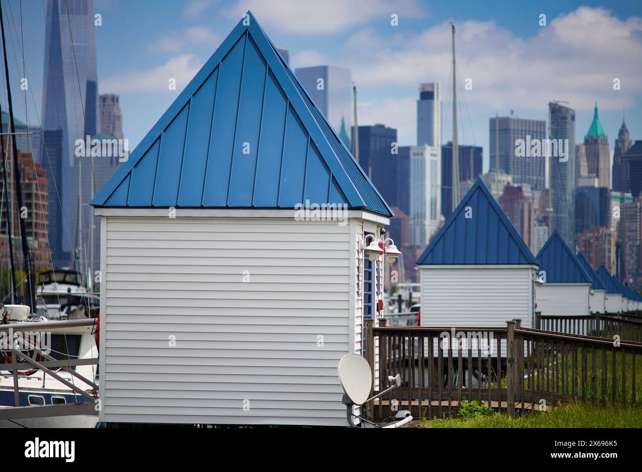 Liberty Landing Marina a Jersey City Foto Stock