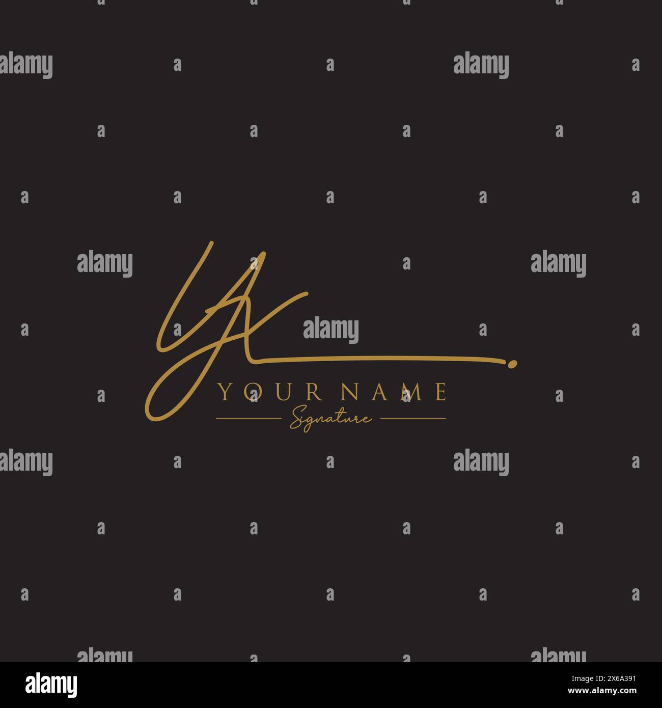 Modello logo YX Signature Illustrazione Vettoriale
