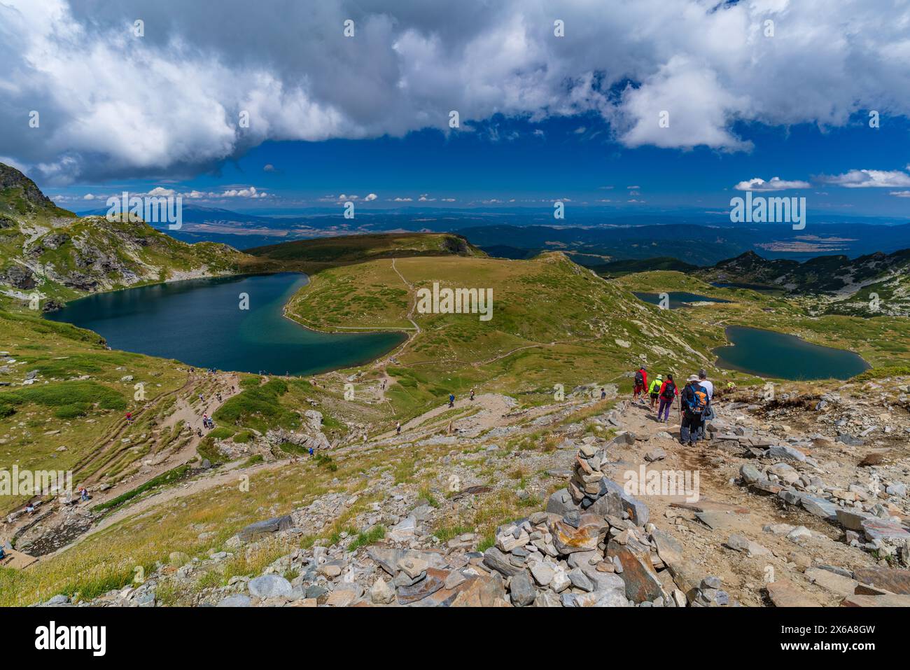 I sette laghi di Rila sul monte Rila, Bulgaria Foto Stock