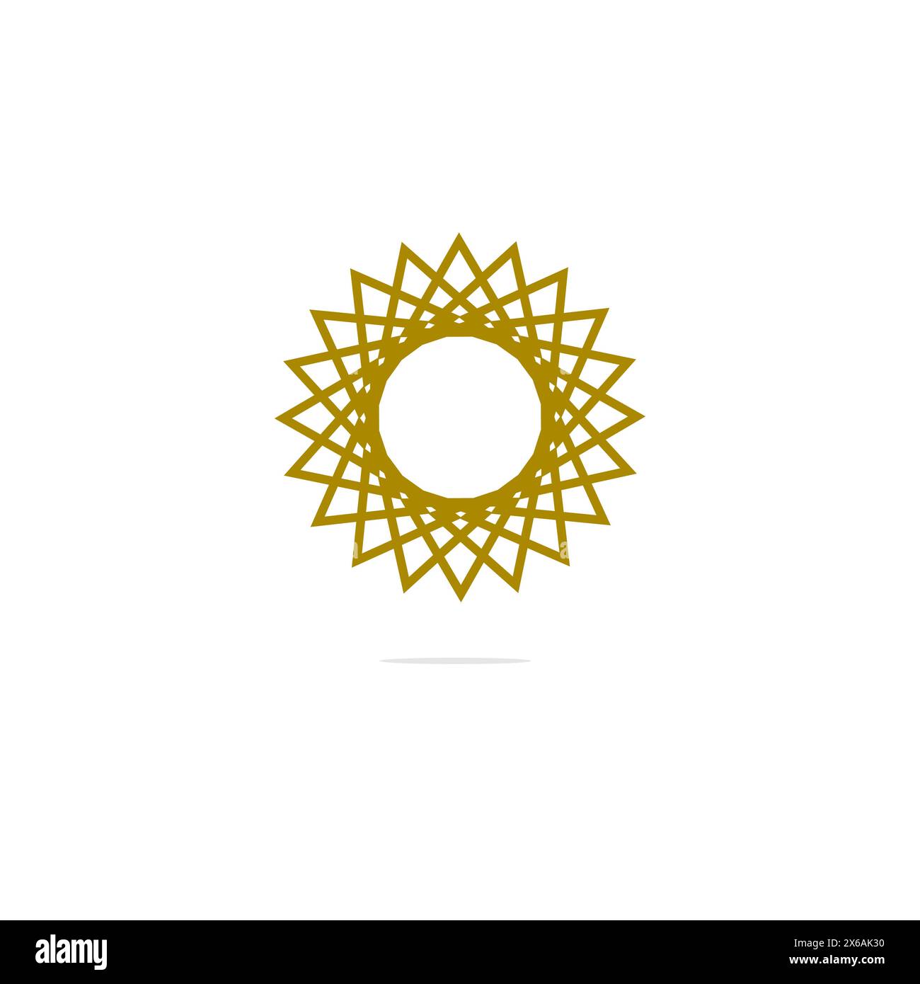 Modello astratto di elementi geometrici islamici per il design degli ornamenti. Sagoma art Illustrazione Vettoriale