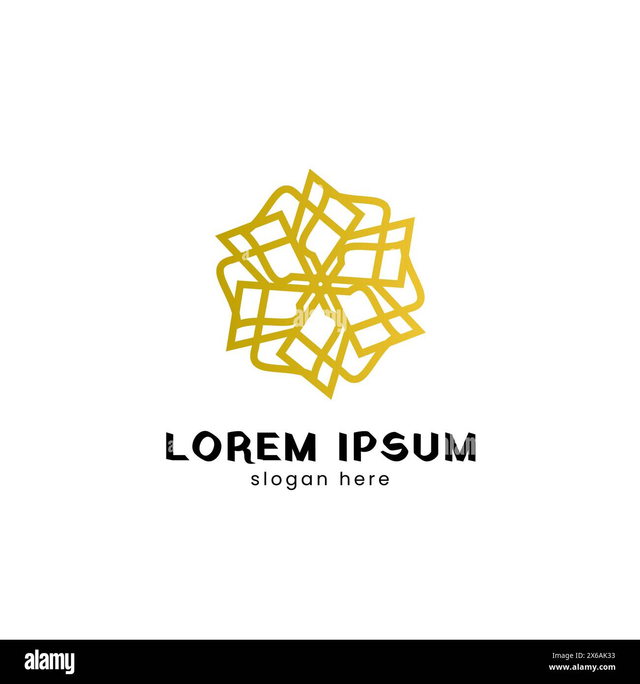 Modello con logo decorativo moderno astratto Illustrazione Vettoriale