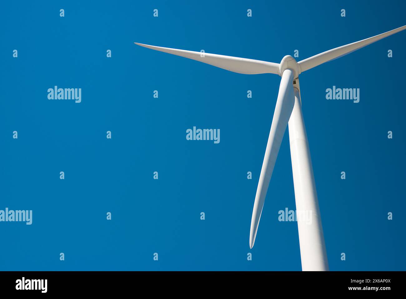 Generatore di turbine eoliche per la produzione sostenibile di energia elettrica in Spagna Foto Stock